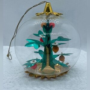 Vintage Resl Lenz Germany Christmas Fruit Tree Ornament Foil Glass